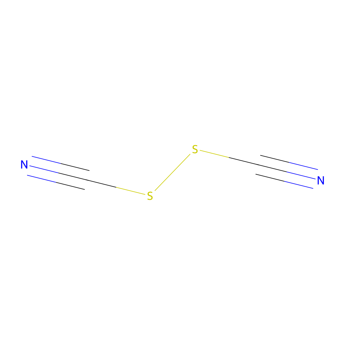 Sulfur cyanide (S2(CN)2) molecular structure, CAS 505-14-6