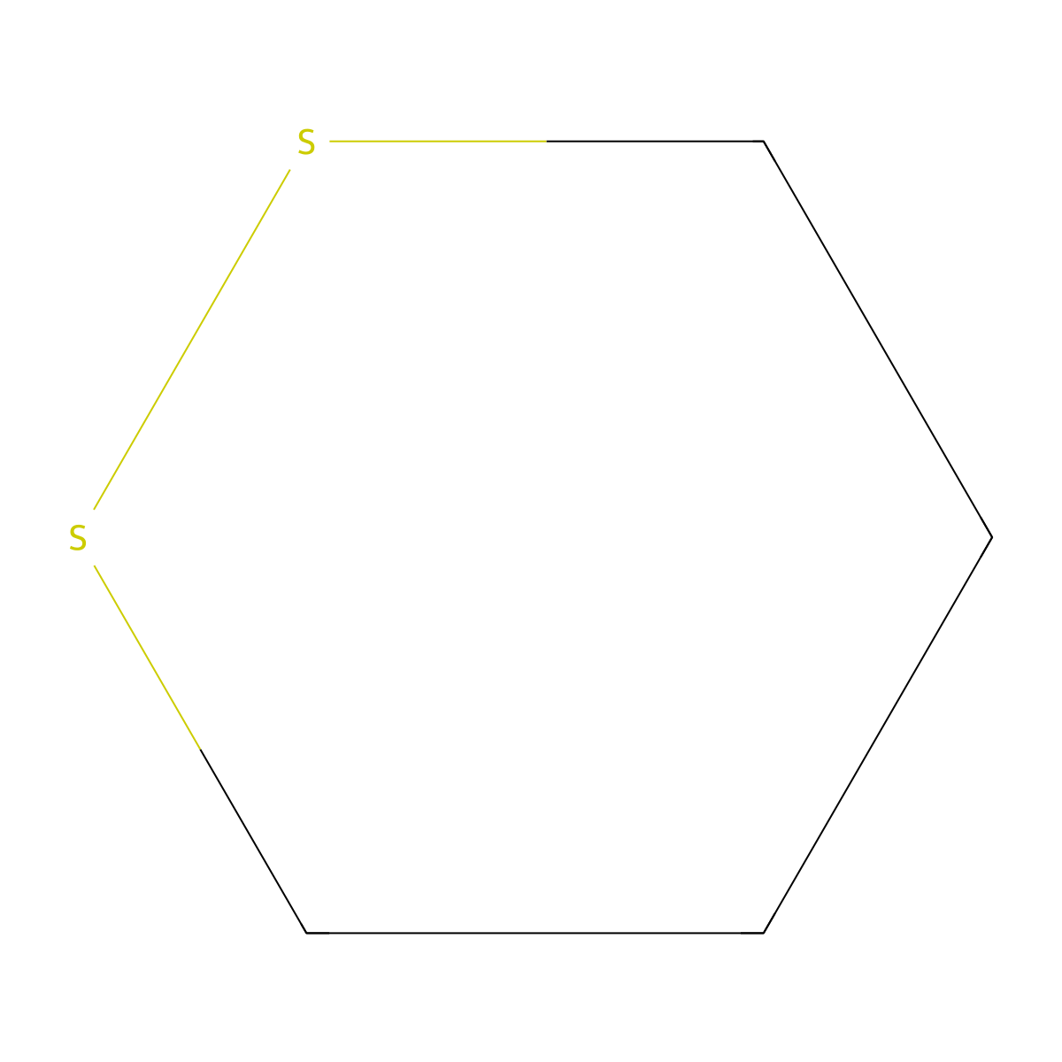1,2-Dithiane molecular structure, CAS 505-20-4