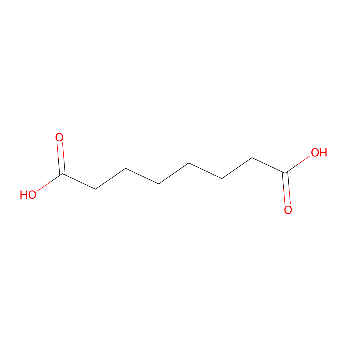 Suberic acid molecular structure, CAS 505-48-6