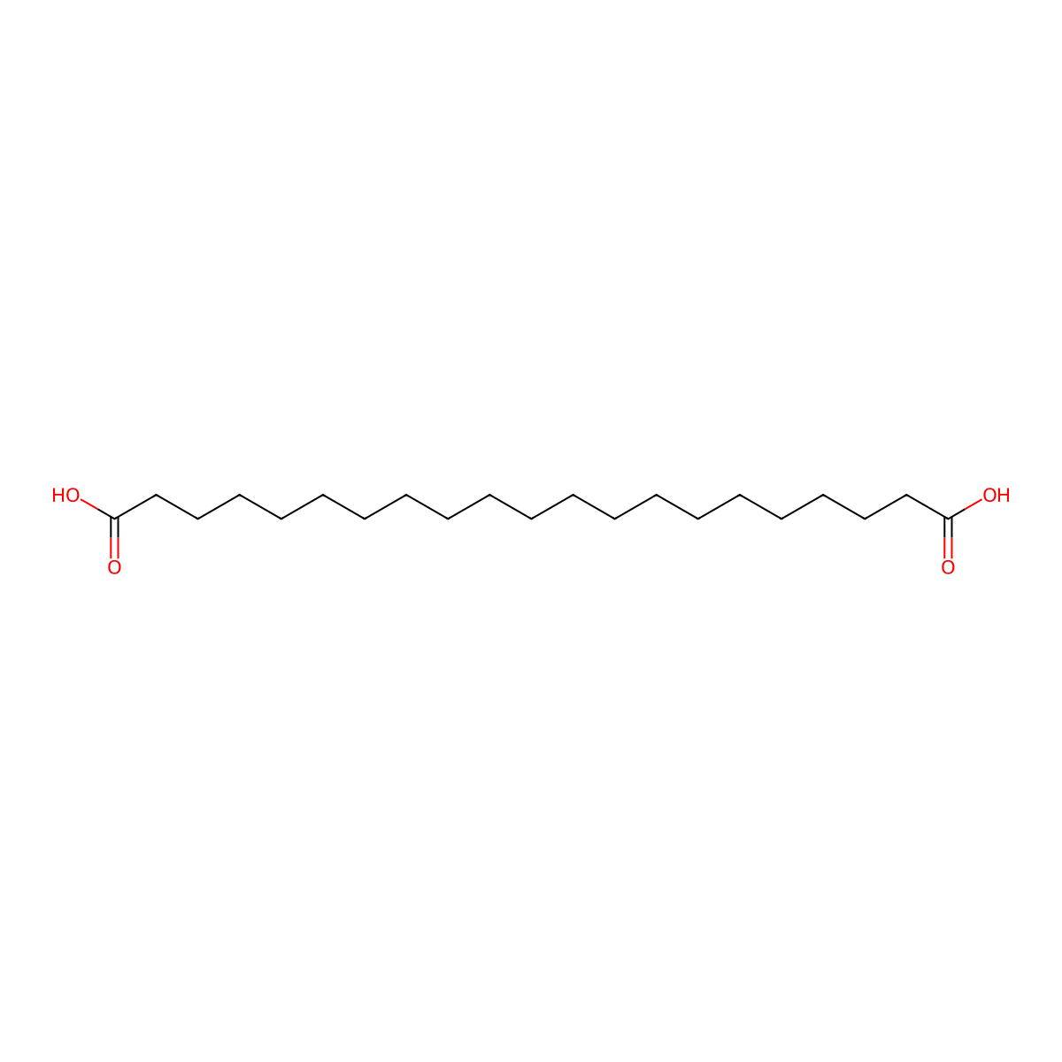 Heneicosanedioic acid molecular structure, CAS 505-55-5