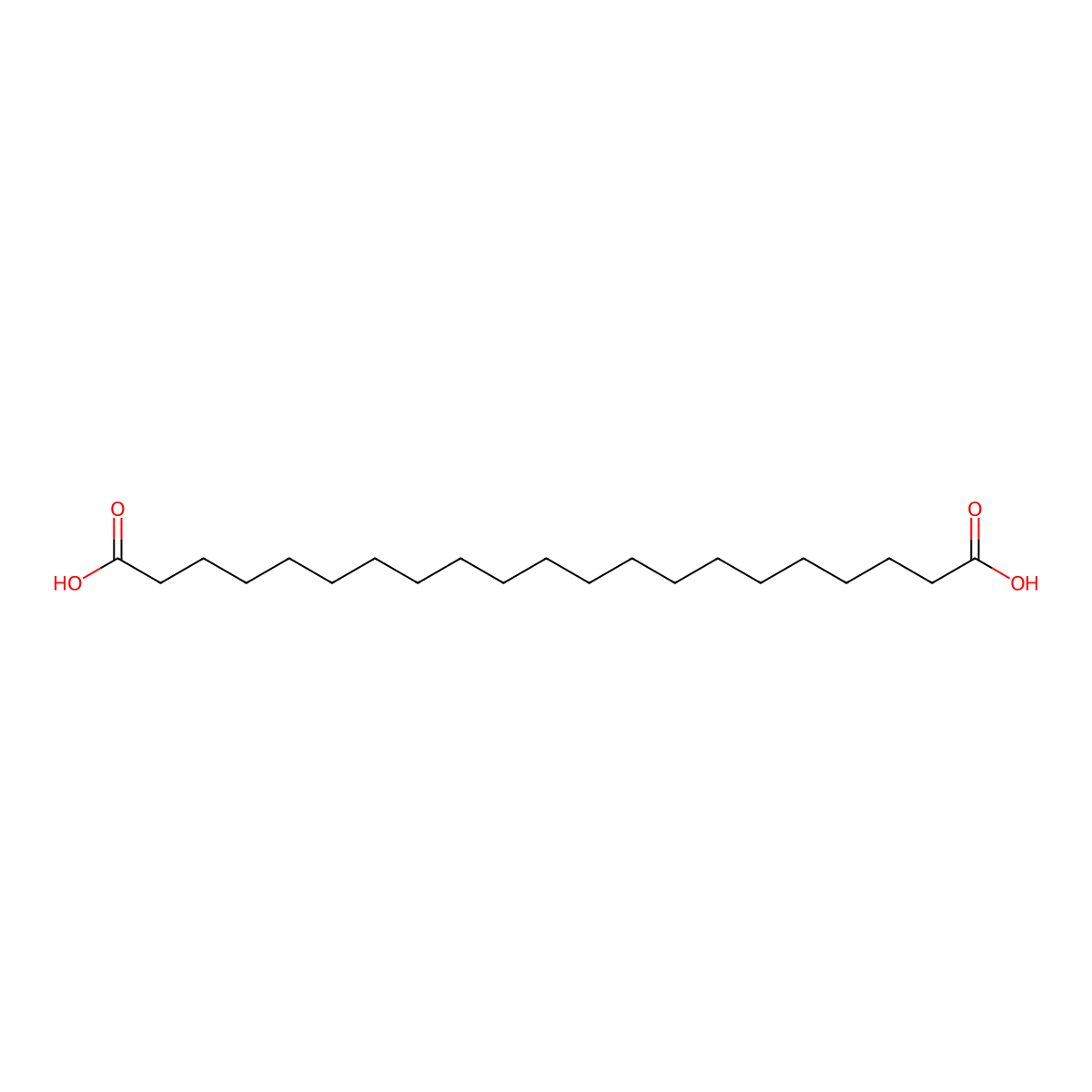 Heneicosanedioic acid molecular structure, CAS 505-55-5