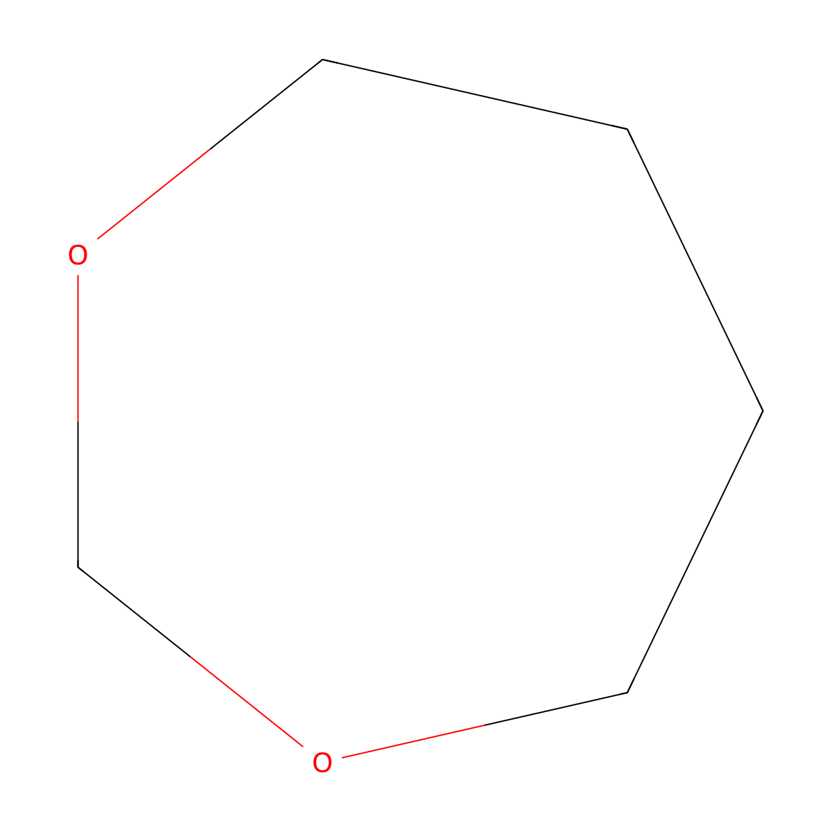 1,3-Dioxepane molecular structure, CAS 505-65-7