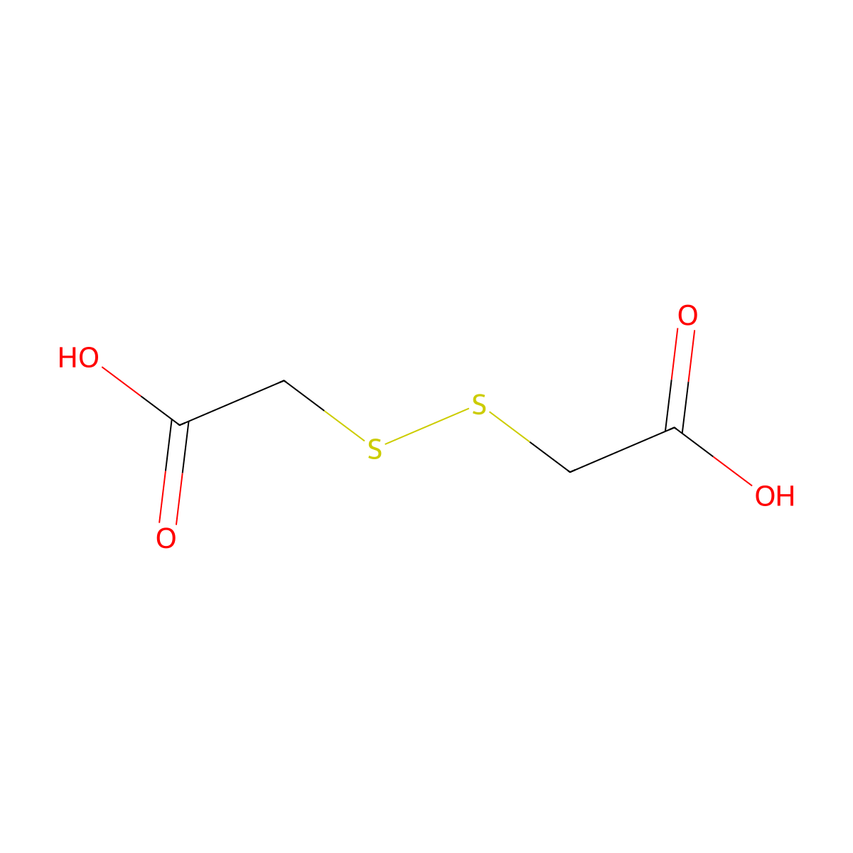 Dithiodiglycolic acid molecular structure, CAS 505-73-7