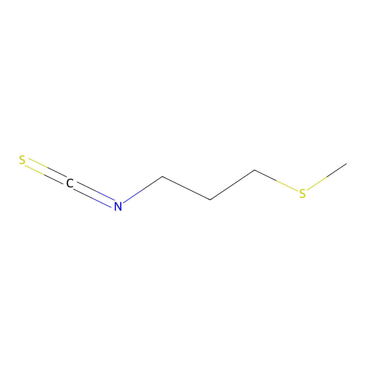3-Methylthiopropyl isothiocyanate molecular structure, CAS 505-79-3