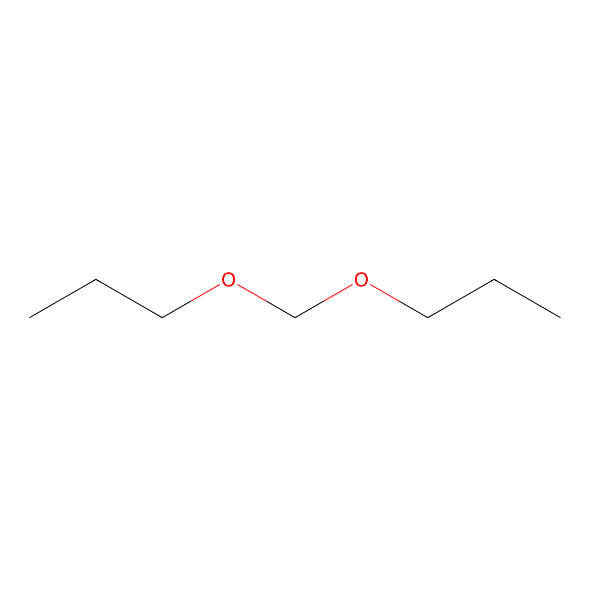 Dipropoxymethane molecular structure, CAS 505-84-0