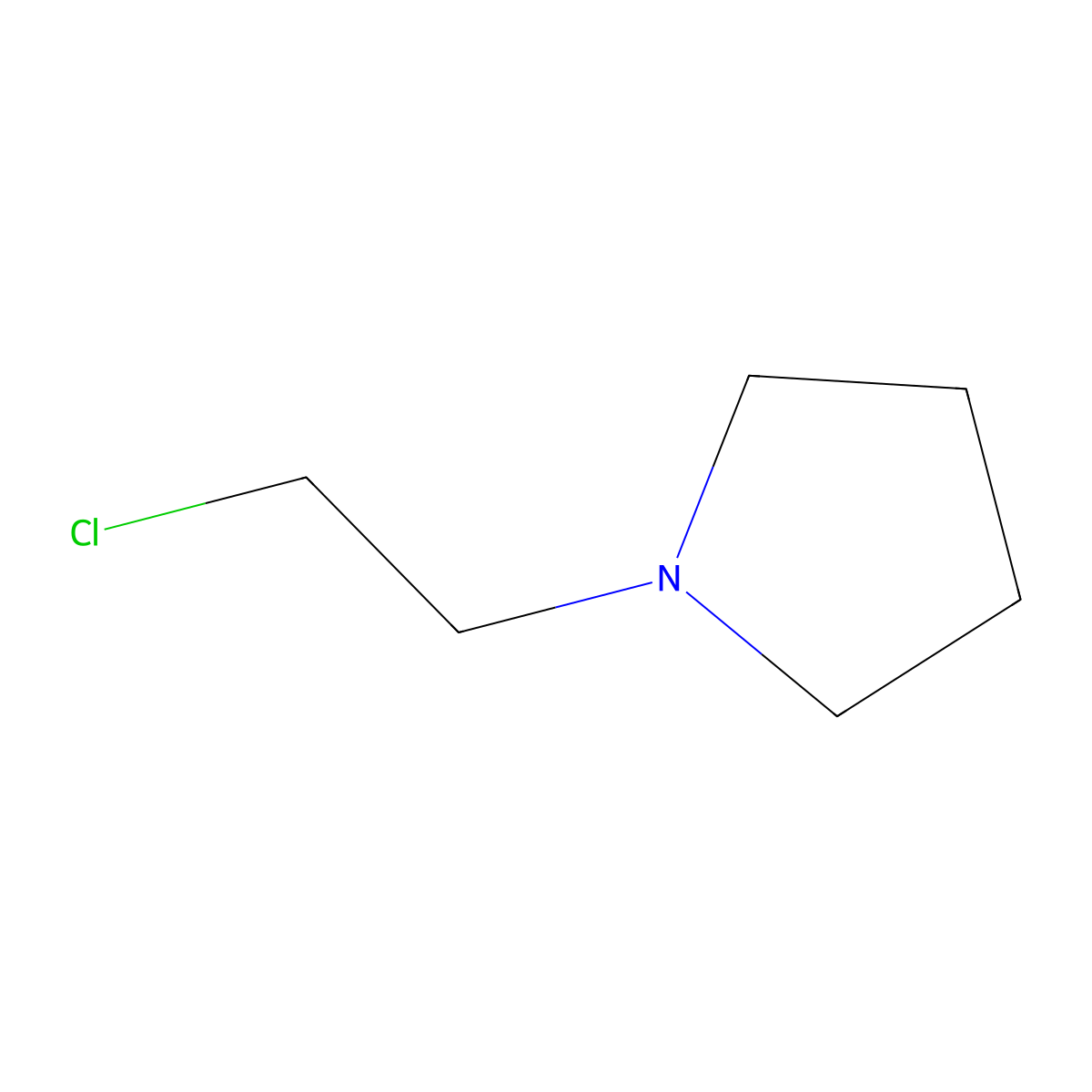 1-(2-Chloroethyl)pyrrolidine molecular structure, CAS 5050-41-9