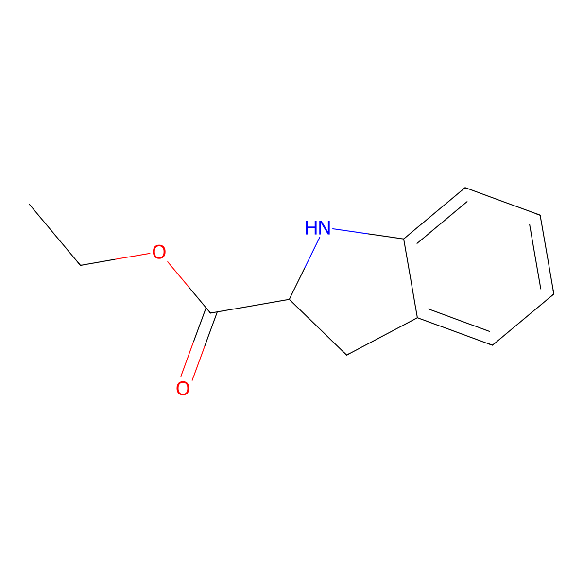 Ethyl Indoline-2-carboxylate molecular structure, CAS 50501-07-0