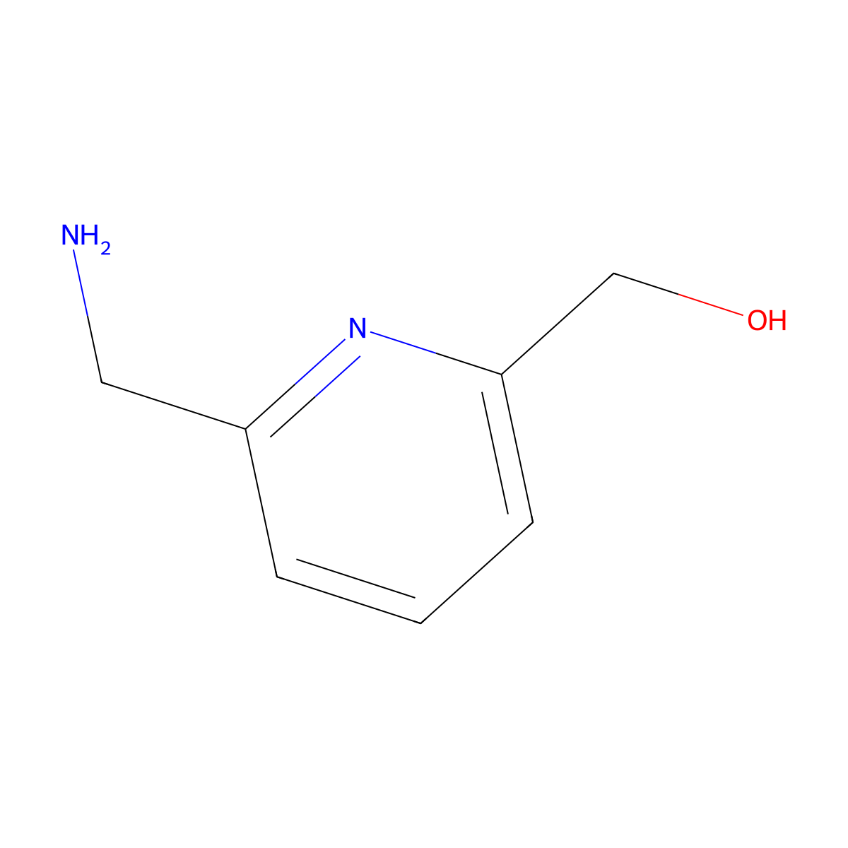 (6-(Aminomethyl)pyridin-2-yl)methanol molecular structure, CAS 50501-31-0