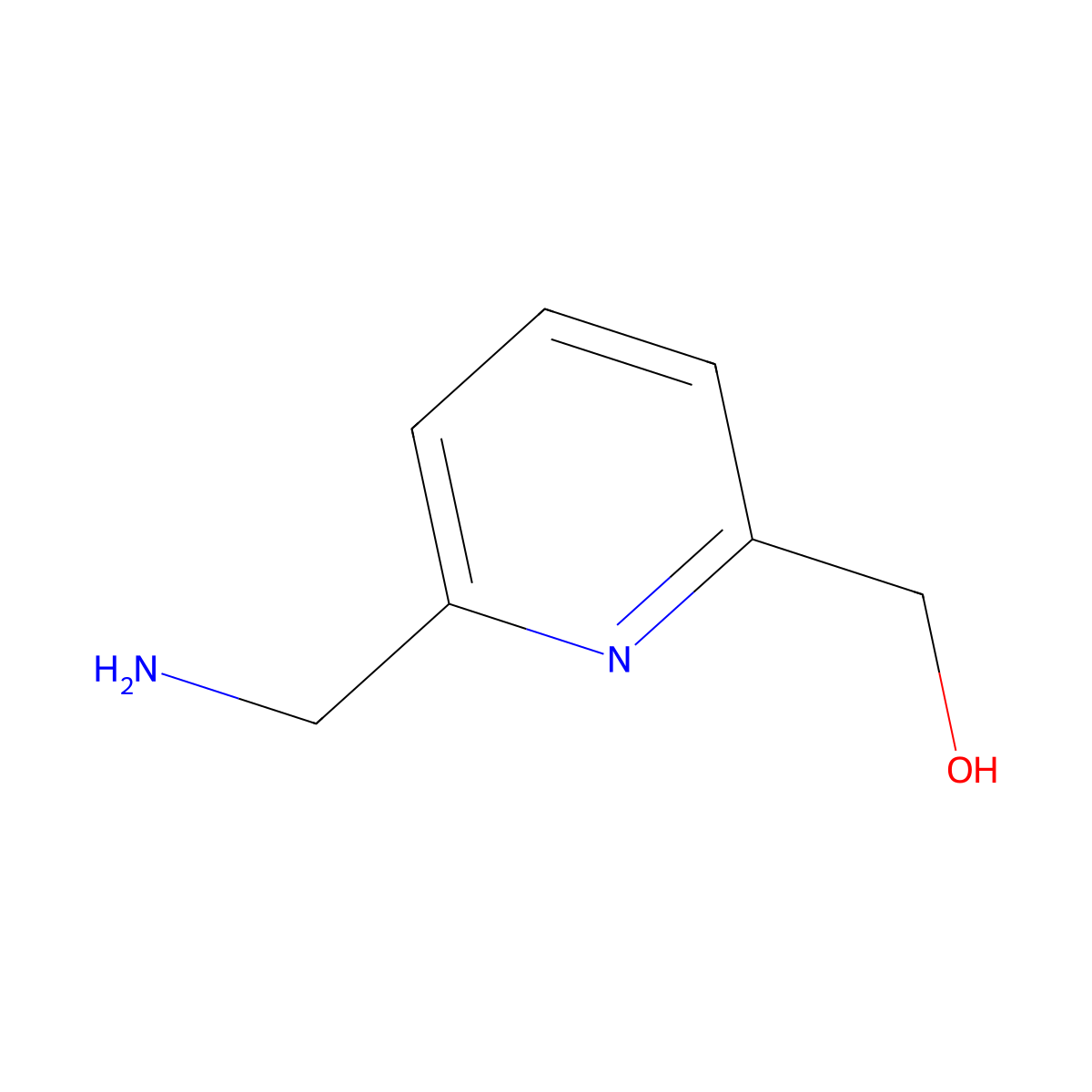 (6-(Aminomethyl)pyridin-2-yl)methanol molecular structure, CAS 50501-31-0