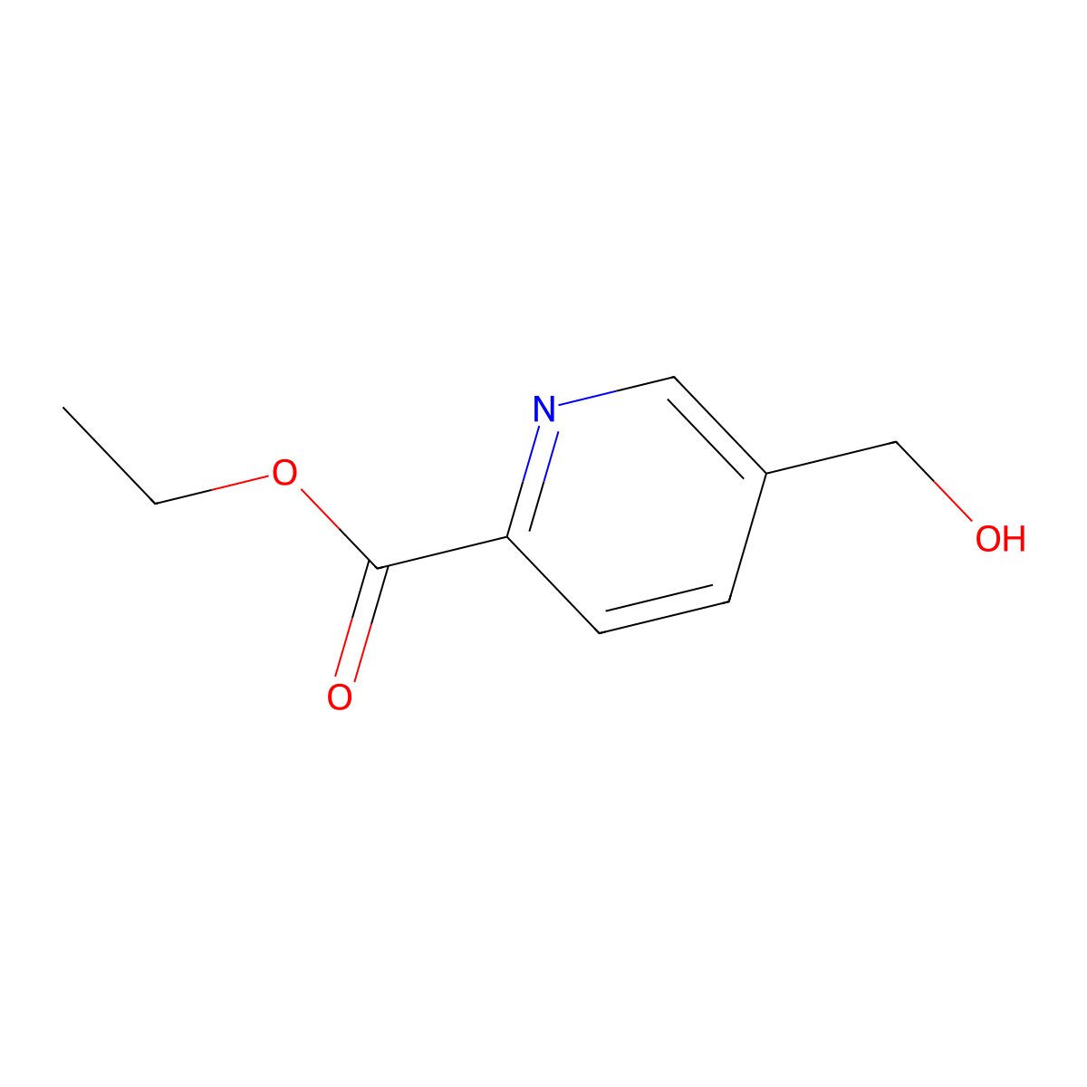 Ethyl 5-(hydroxymethyl)picolinate molecular structure, CAS 50501-35-4