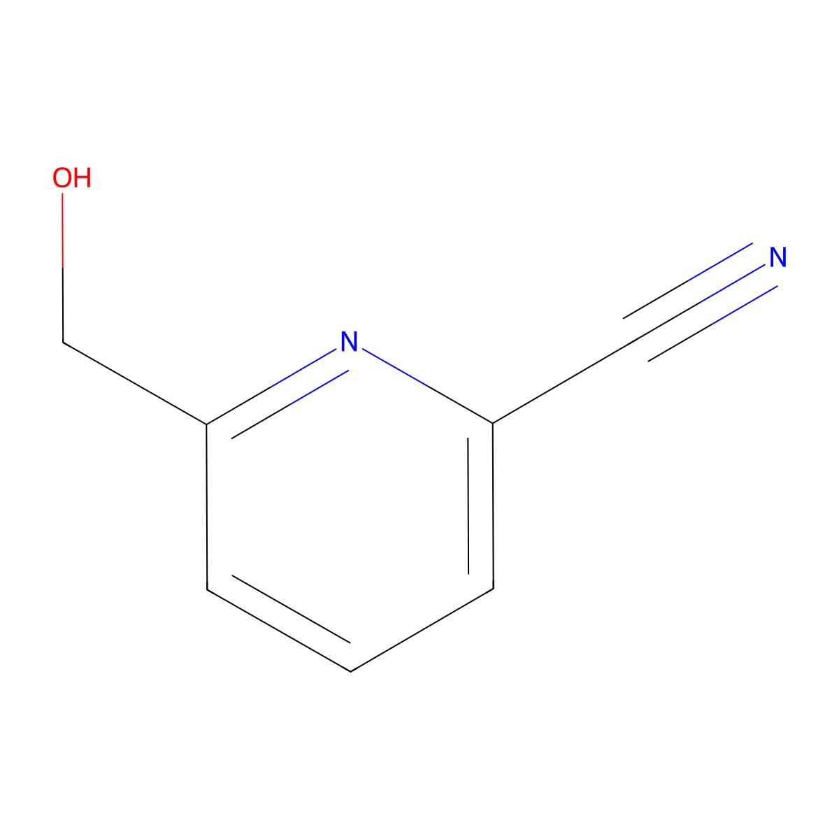 6-(Hydroxymethyl)pyridine-2-carbonitrile molecular structure, CAS 50501-38-7