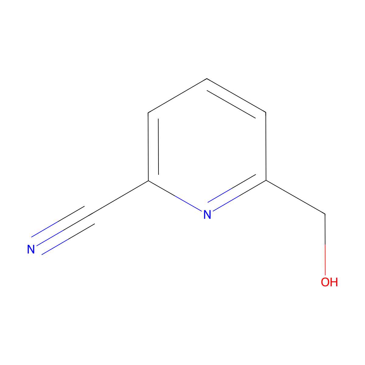 6-(Hydroxymethyl)pyridine-2-carbonitrile molecular structure, CAS 50501-38-7