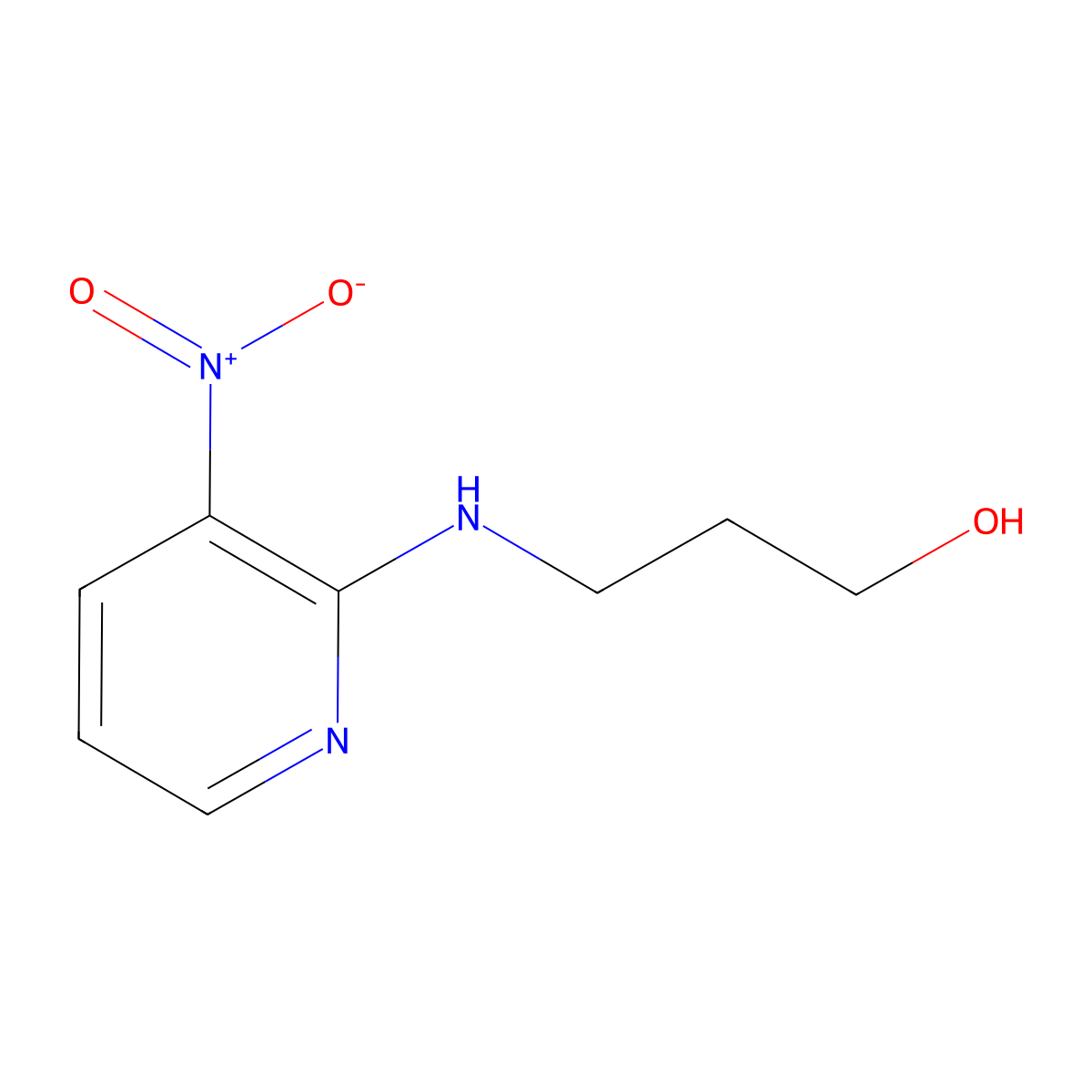 3-(3-Nitropyridin-2-ylamino)propan-1-ol molecular structure, CAS 50503-13-4