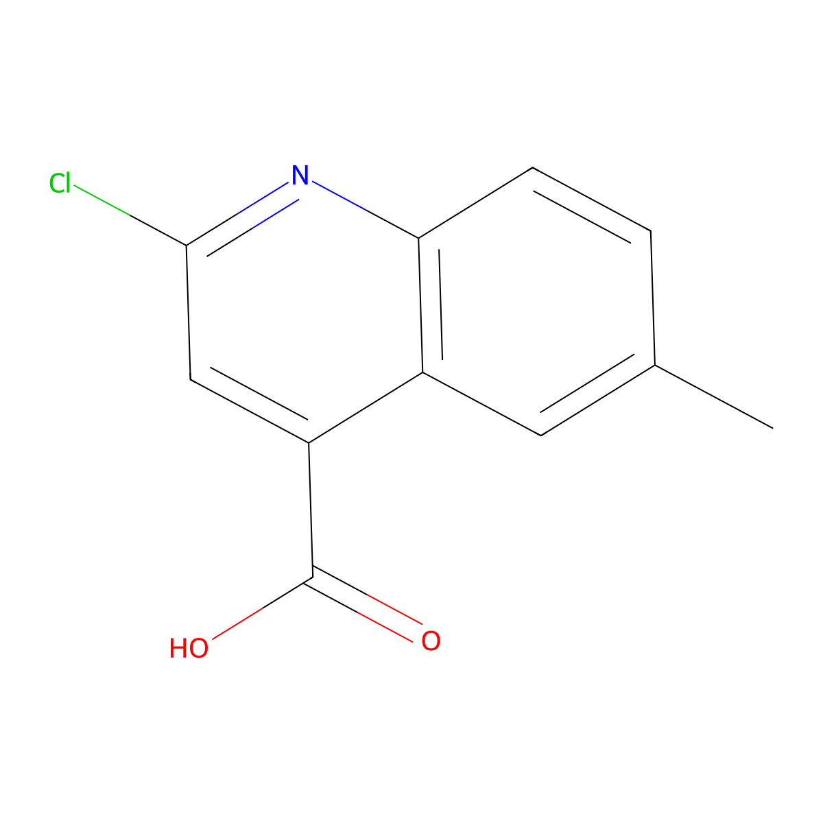 2-Chloro-6-methylquinoline-4-carboxylic acid molecular structure, CAS 50503-75-8