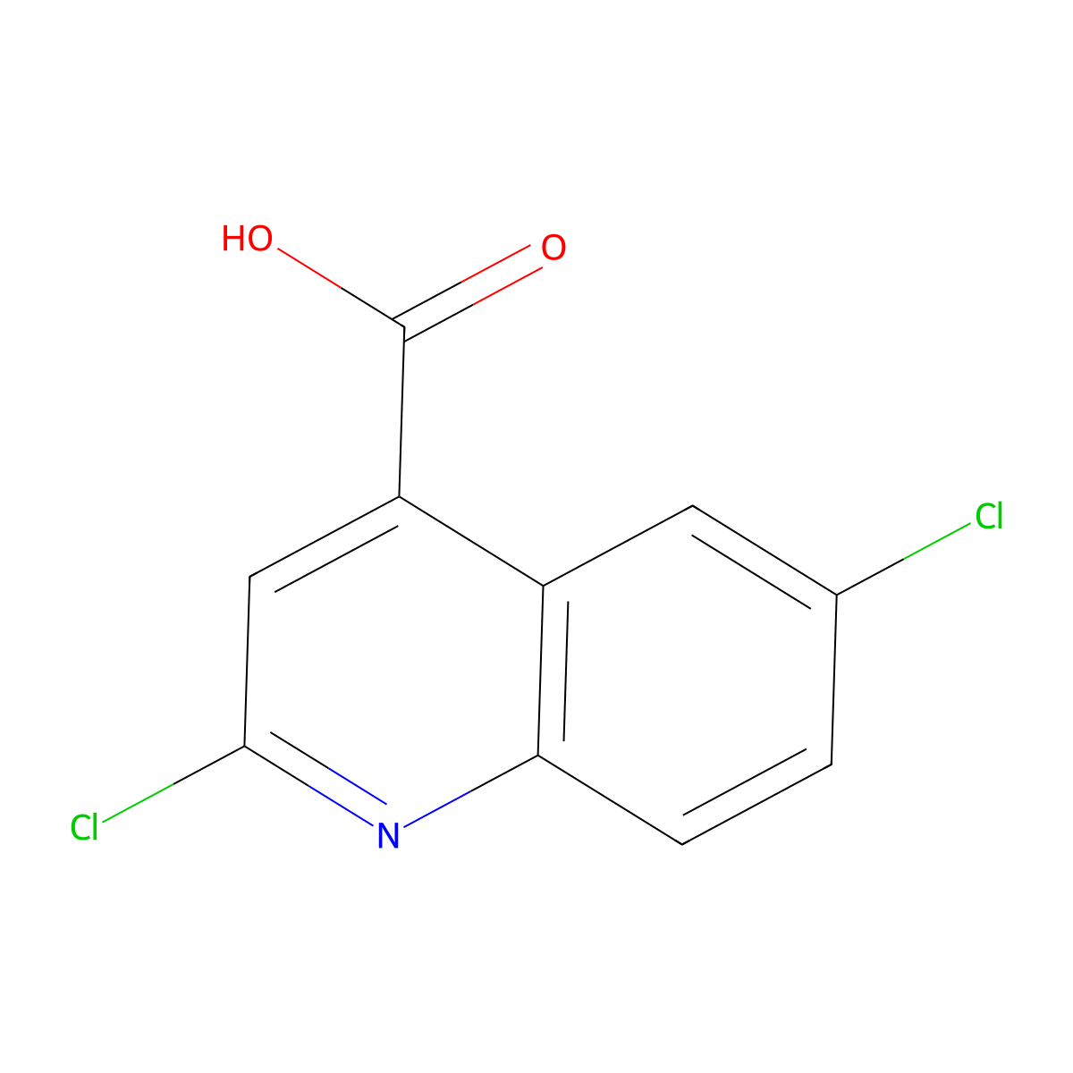 2,6-Dichloroquinoline-4-carboxylic acid molecular structure, CAS 50503-76-9