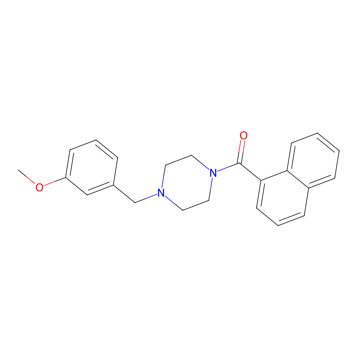 1-(3-Methoxybenzyl)-4-(1-naphthoyl)piperazine molecular structure, CAS 505050-73-7