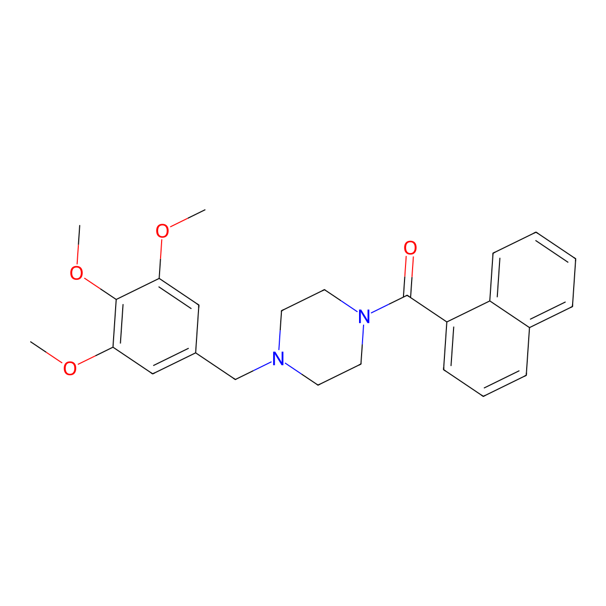 1-(1-Naphthoyl)-4-(3,4,5-trimethoxybenzyl)piperazine molecular structure, CAS 505050-75-9