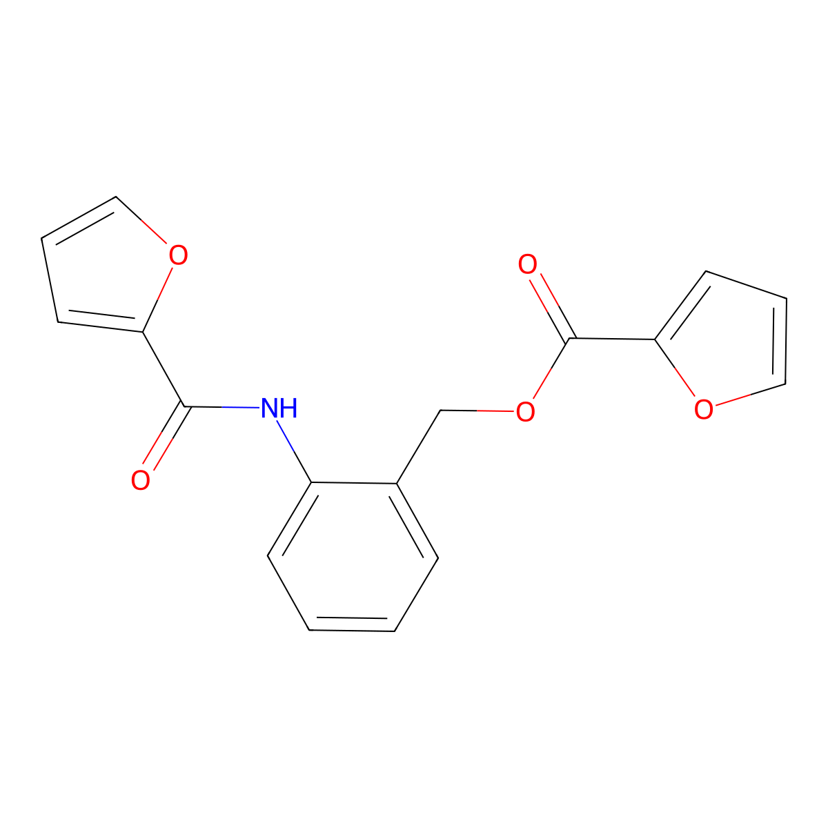 2-(2-Furoylamino)benzyl 2-furoate molecular structure, CAS 505052-74-4