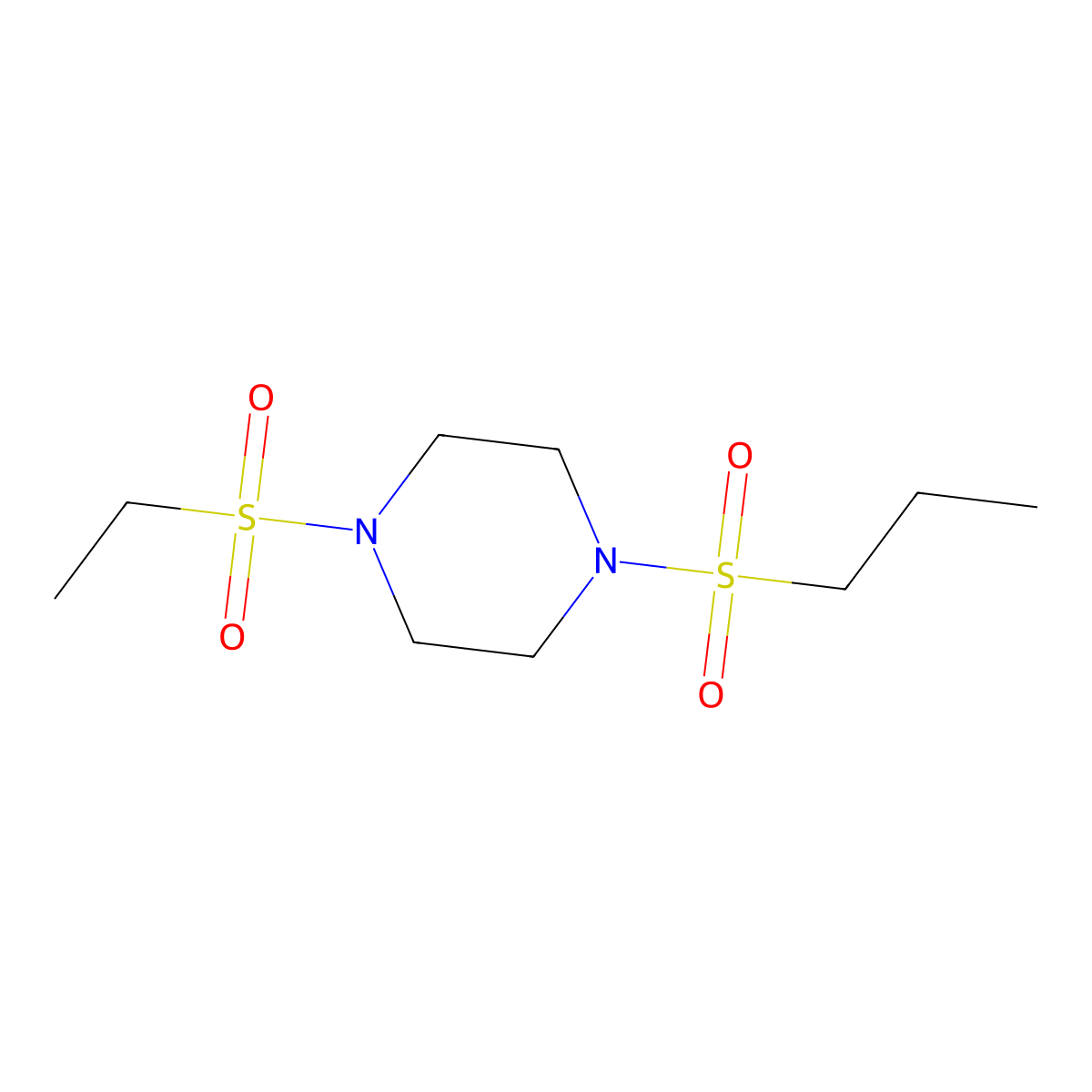 1-(Ethylsulfonyl)-4-(propylsulfonyl)piperazine molecular structure, CAS 505053-74-7