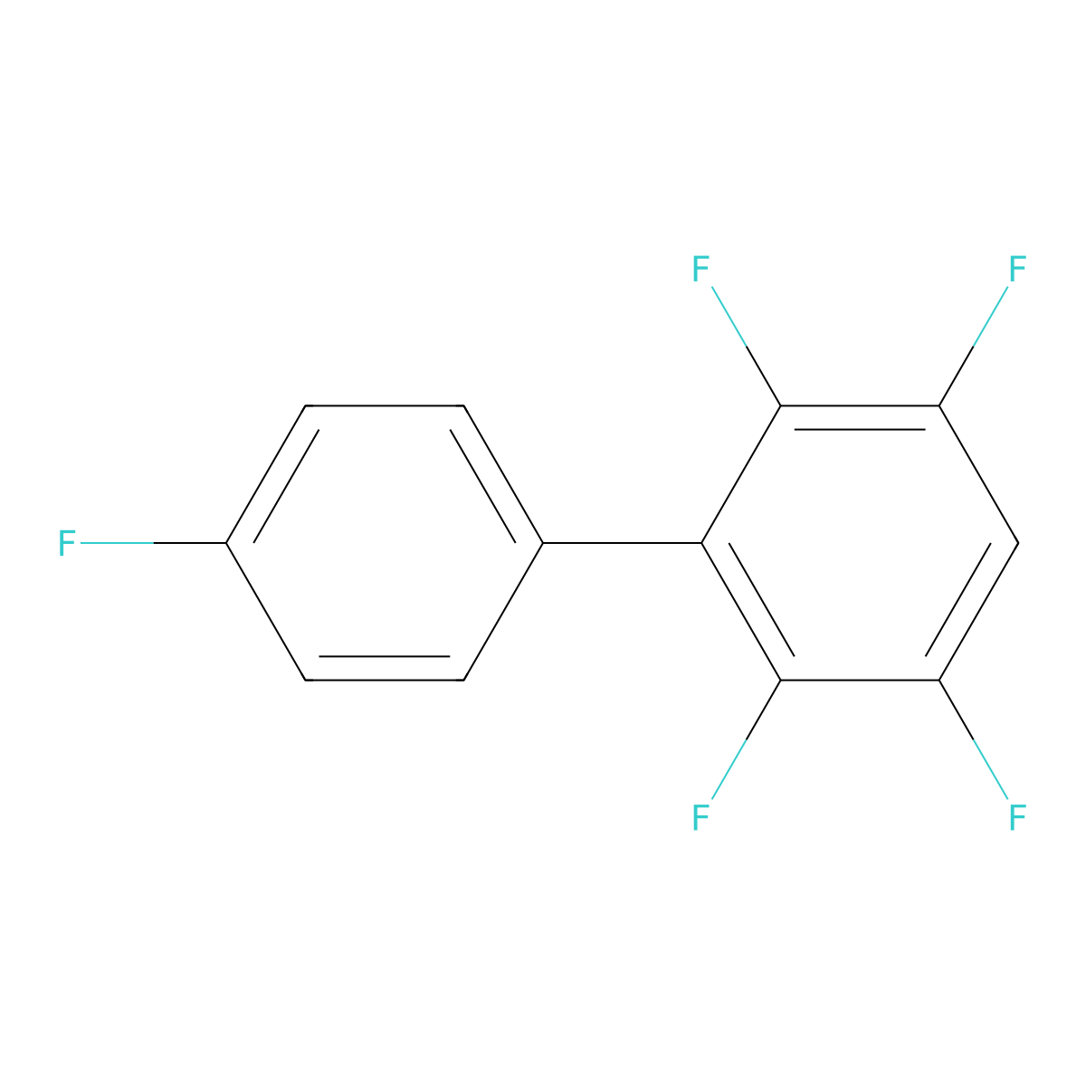 1,1'-Biphenyl, 2,3,4',5,6-pentafluoro- molecular structure, CAS 505058-33-3
