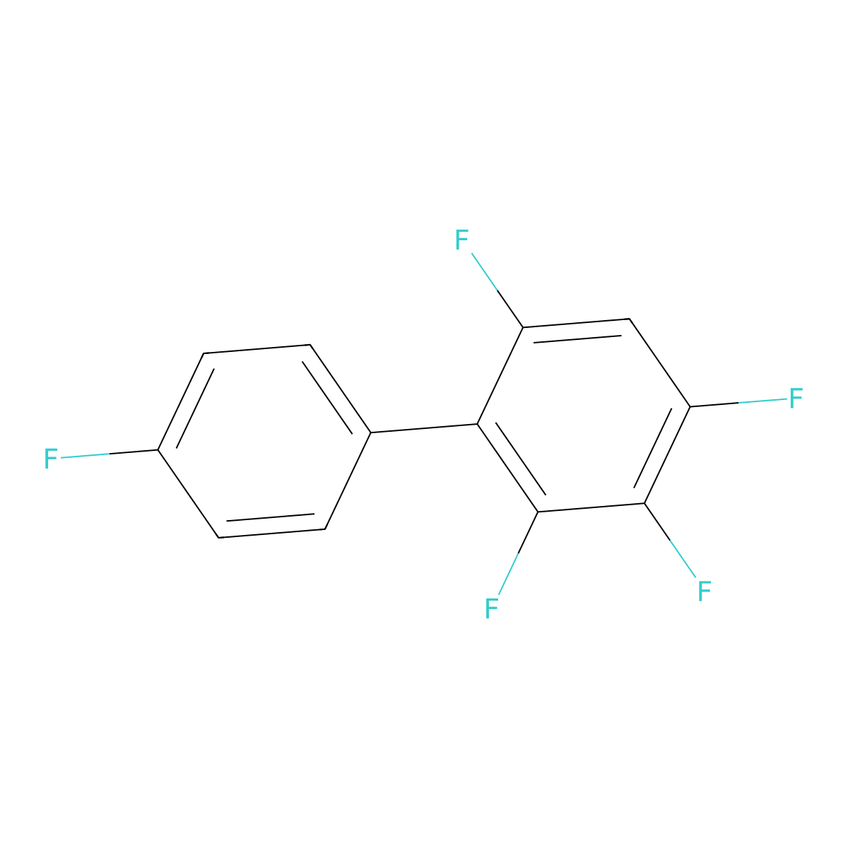 2,3,4,4',6-Pentafluoro-1,1'-biphenyl molecular structure, CAS 505058-35-5