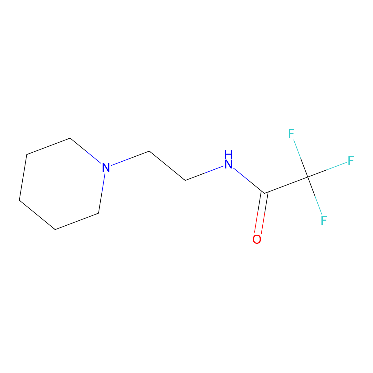 2,2,2-trifluoro-N-(2-piperidylethyl)acetamide molecular structure, CAS 505060-99-1