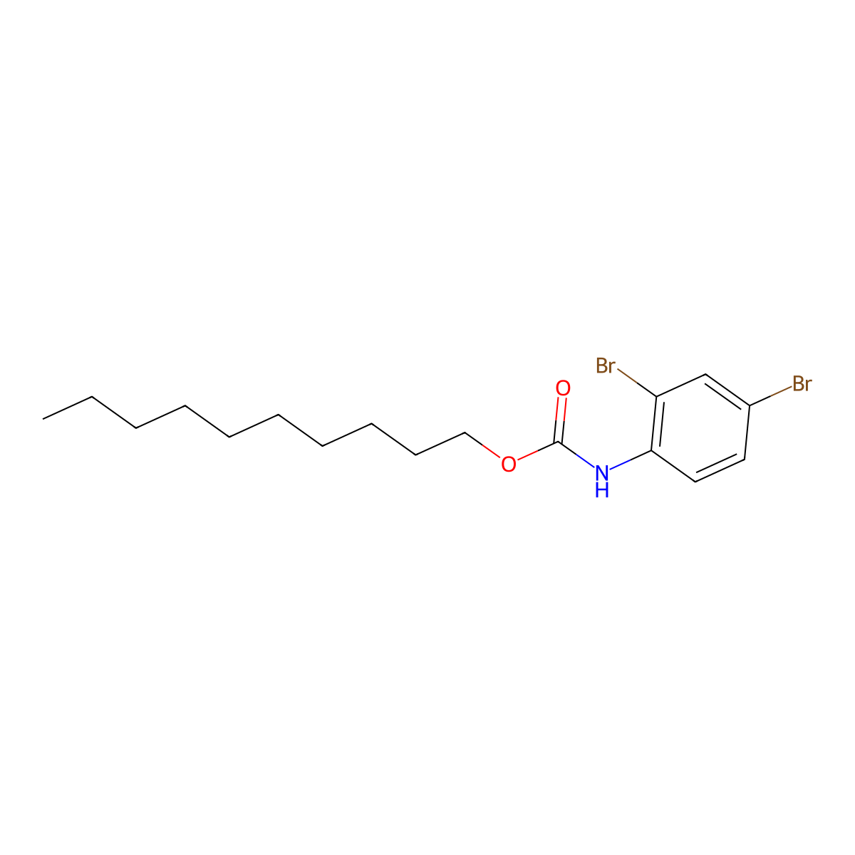 Decyl 2,4-dibromophenylcarbamate molecular structure, CAS 505062-12-4