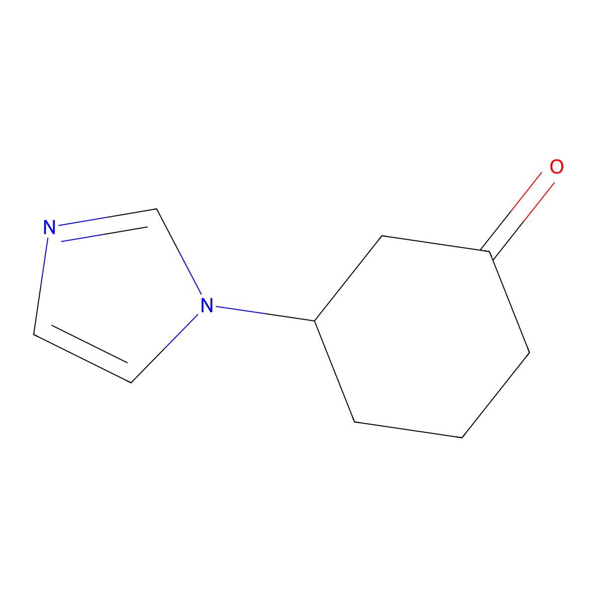 3-(1H-imidazol-1-yl)cyclohexanone molecular structure, CAS 505062-29-3