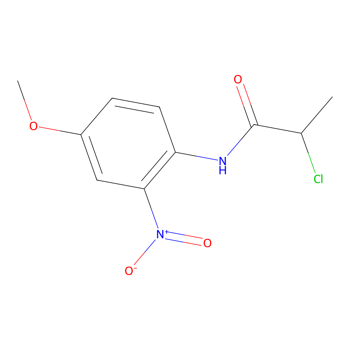 2-chloro-N-(4-methoxy-2-nitrophenyl)propanamide molecular structure, CAS 505065-41-8