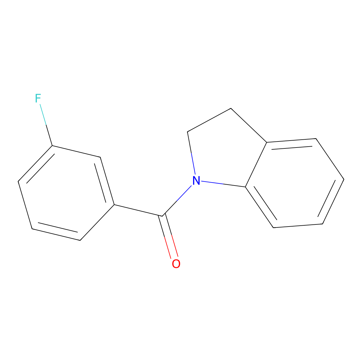 2,3-Dihydroindol-1-yl-(3-fluorophenyl)methanone molecular structure, CAS 505066-12-6
