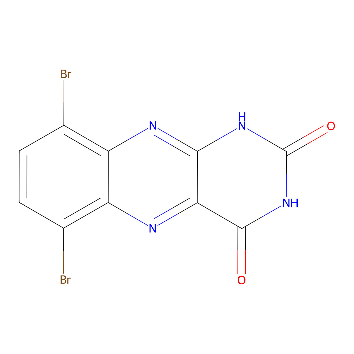 6,9-Dibromobenzo[g]pteridine-2,4(1H,3H)-dione molecular structure, CAS 505066-18-2