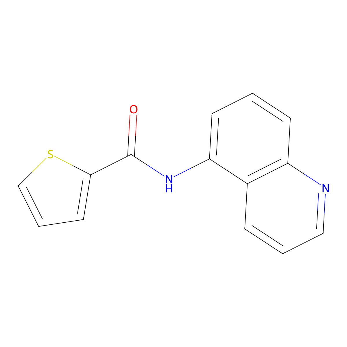 N-(quinolin-5-yl)thiophene-2-carboxamide molecular structure, CAS 505067-58-3