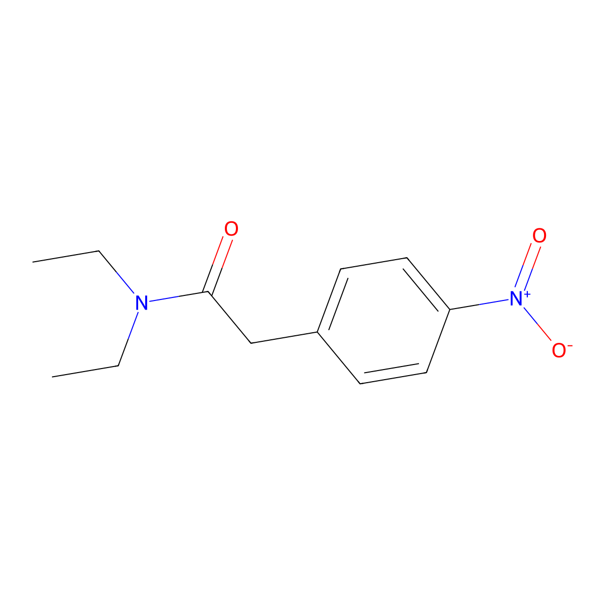 N,N-diethyl-2-(4-nitrophenyl)acetamide molecular structure, CAS 50507-86-3