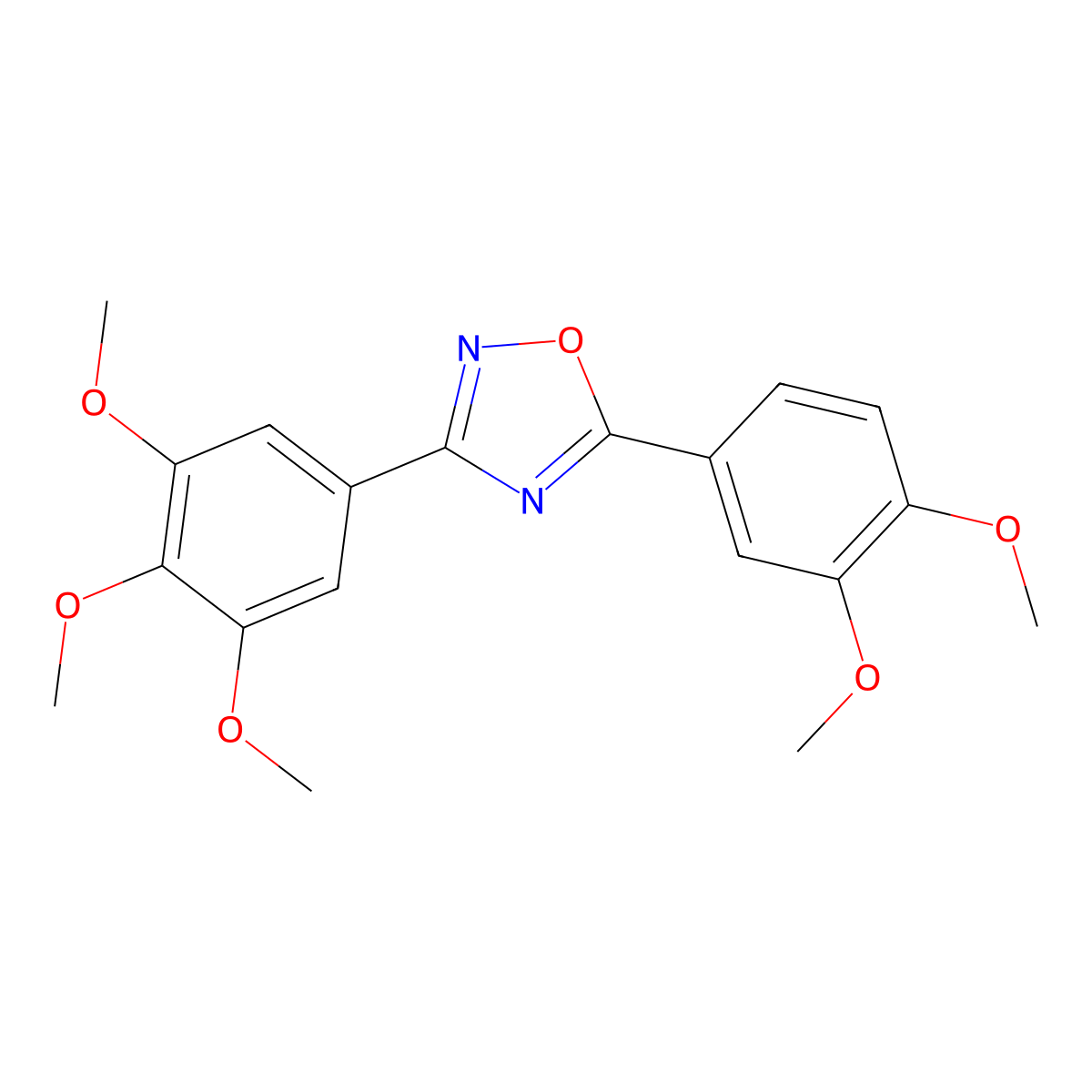 5-(3,4-Dimethoxyphenyl)-3-(3,4,5-trimethoxyphenyl)-1,2,4-oxadiazole molecular structure, CAS 505070-29-1