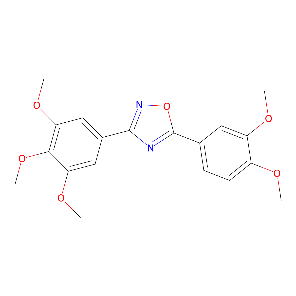 5-(3,4-Dimethoxyphenyl)-3-(3,4,5-trimethoxyphenyl)-1,2,4-oxadiazole molecular structure, CAS 505070-29-1