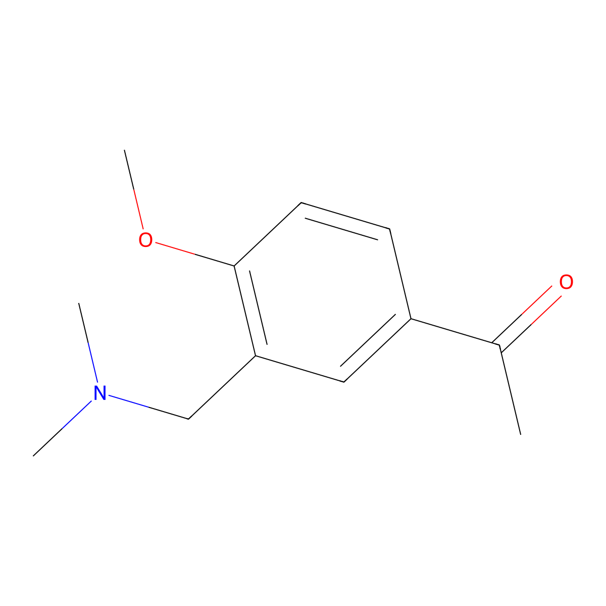 1-(3-((Dimethylamino)methyl)-4-methoxyphenyl)ethanone molecular structure, CAS 505070-85-9