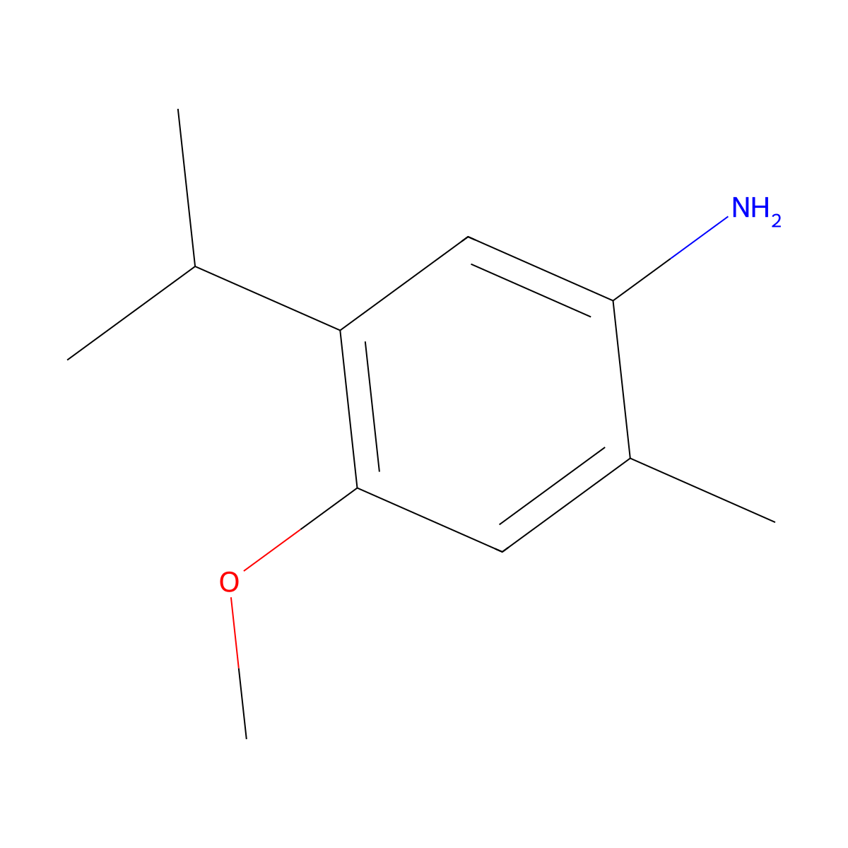 5-Isopropyl-4-methoxy-2-methylbenzenamine molecular structure, CAS 505071-41-0