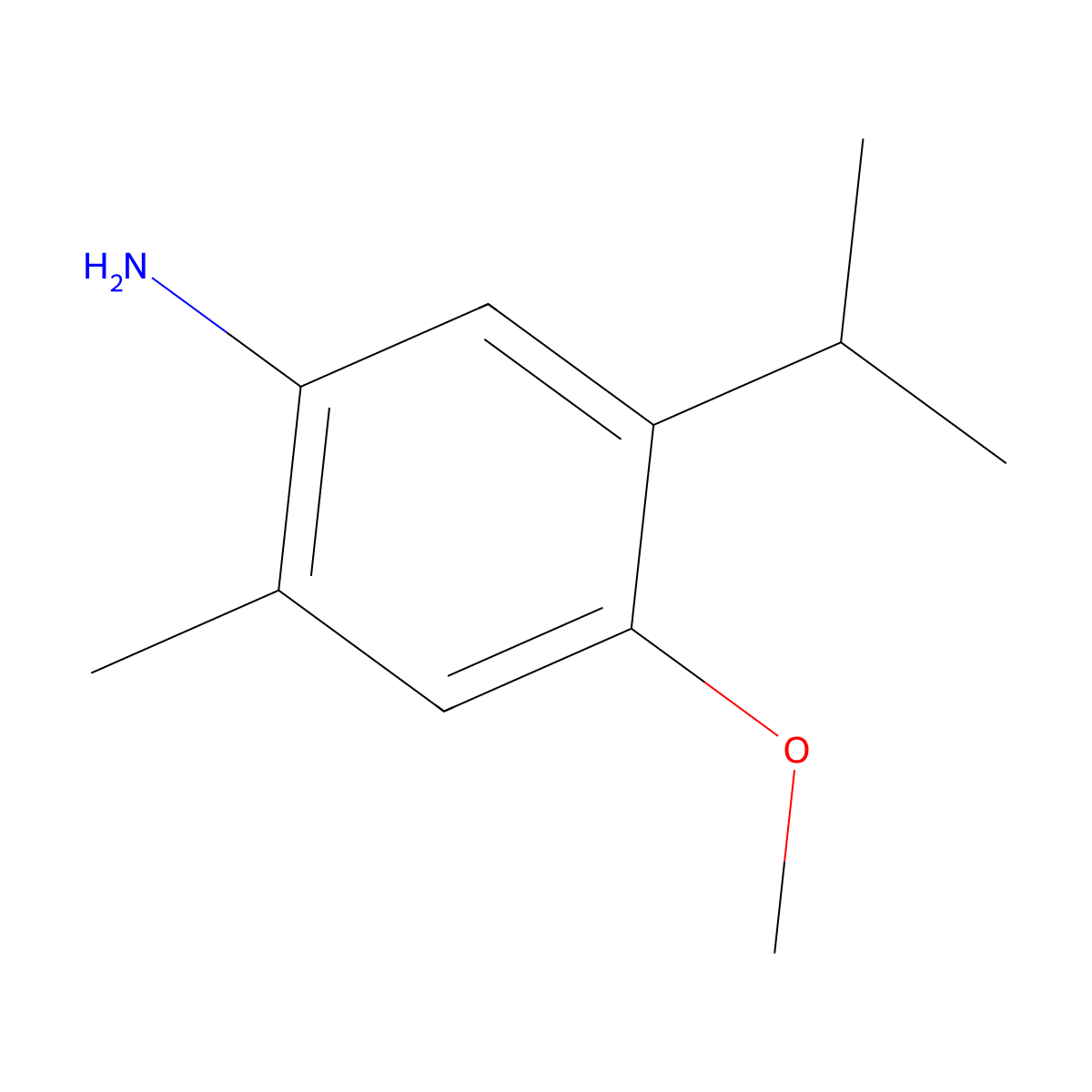 5-Isopropyl-4-methoxy-2-methylbenzenamine molecular structure, CAS 505071-41-0