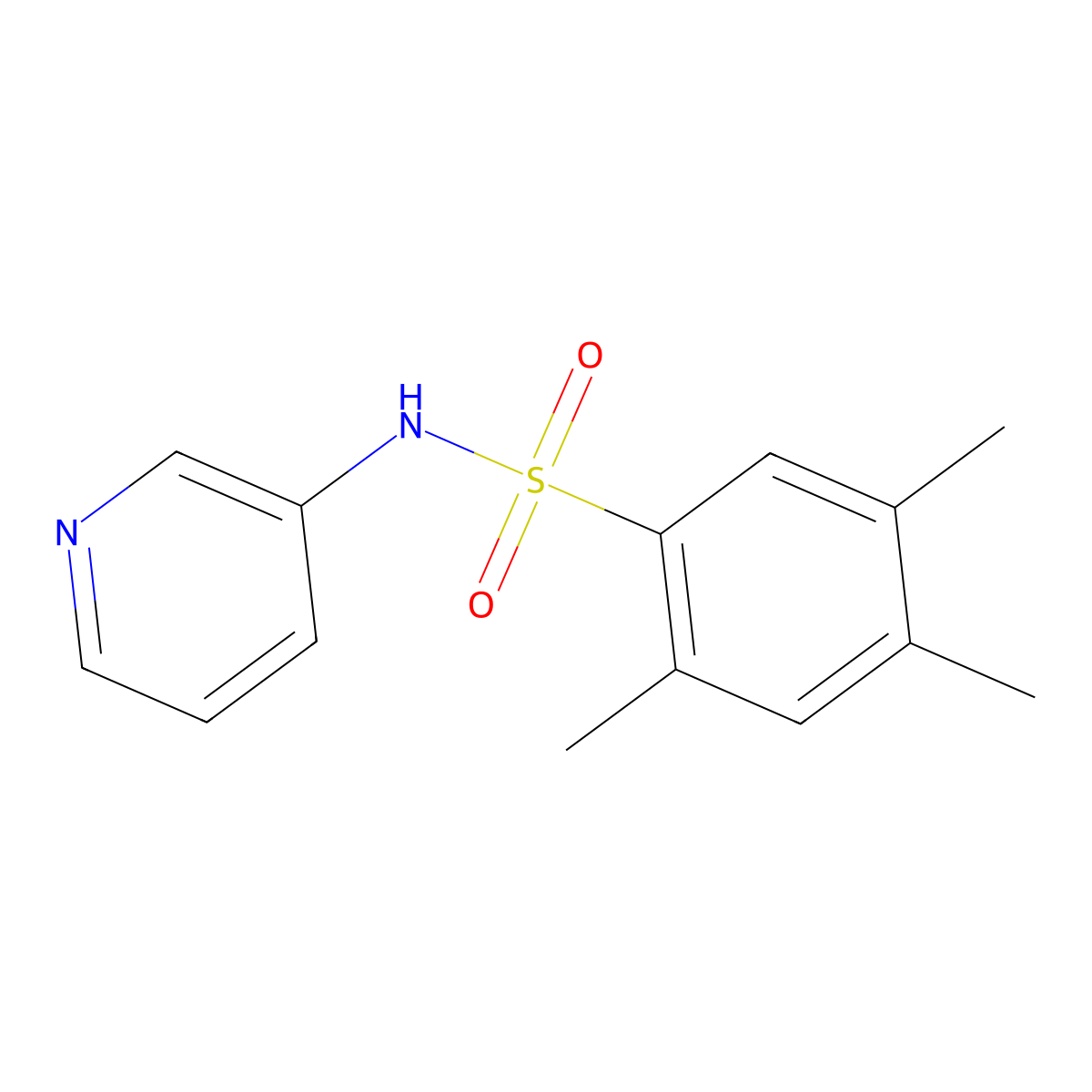 2,4,5-trimethyl-N-pyridin-3-ylbenzenesulfonamide molecular structure, CAS 505078-63-7