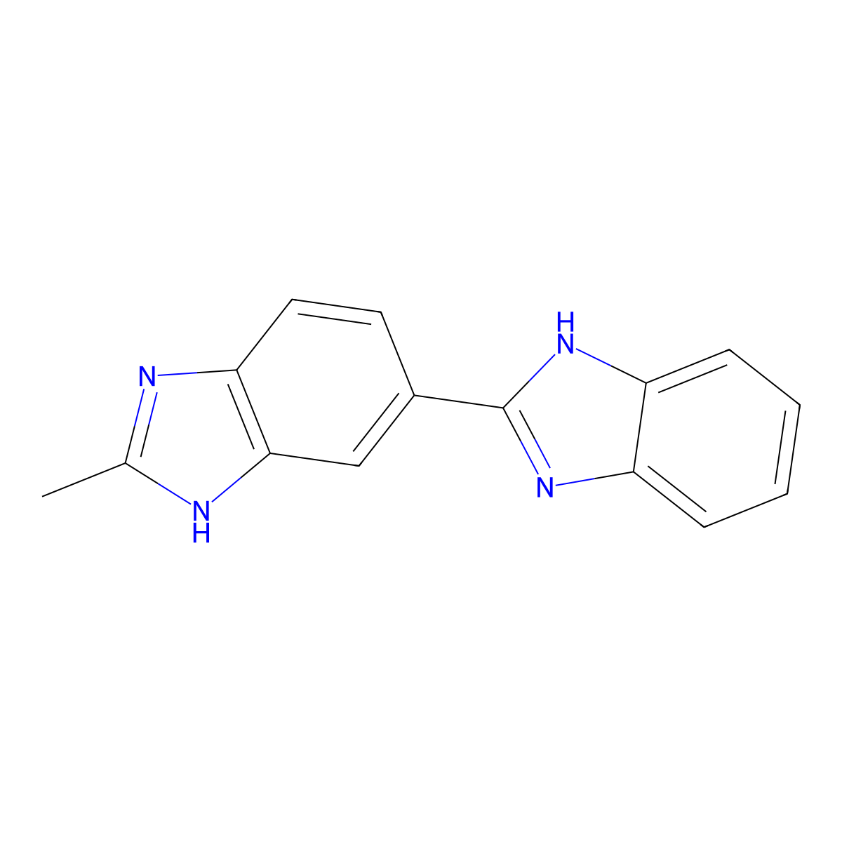 6-(1H-benzimidazol-2-yl)-2-methyl-1H-benzimidazole molecular structure, CAS 505078-86-4