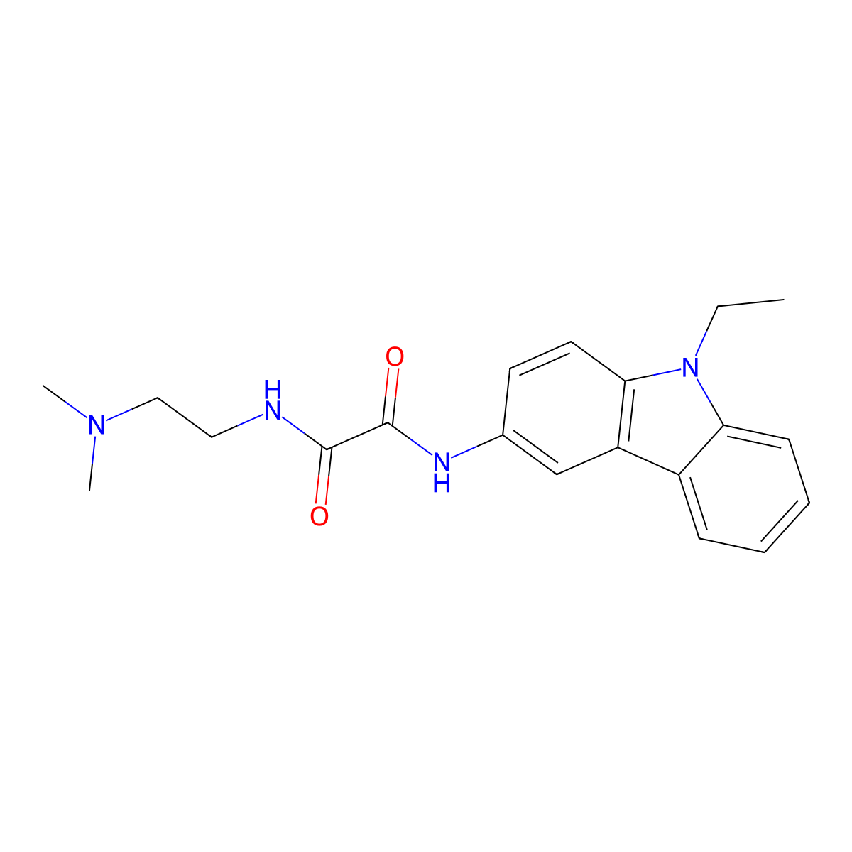 N-[2-(dimethylamino)ethyl]-N'-(9-ethyl-9H-carbazol-3-yl)ethanediamide molecular structure, CAS 505079-24-3