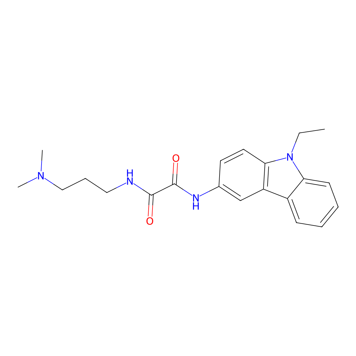 N-[3-(dimethylamino)propyl]-N'-(9-ethylcarbazol-3-yl)oxamide molecular structure, CAS 505079-25-4