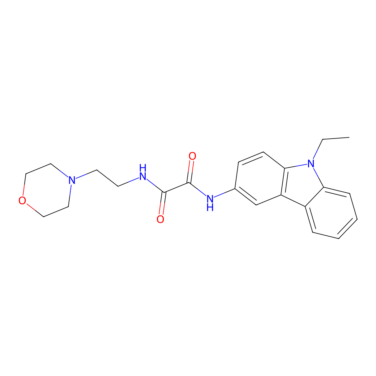 N-(9-ethyl-9H-carbazol-3-yl)-N'-[2-(morpholin-4-yl)ethyl]ethanediamide molecular structure, CAS 505079-28-7