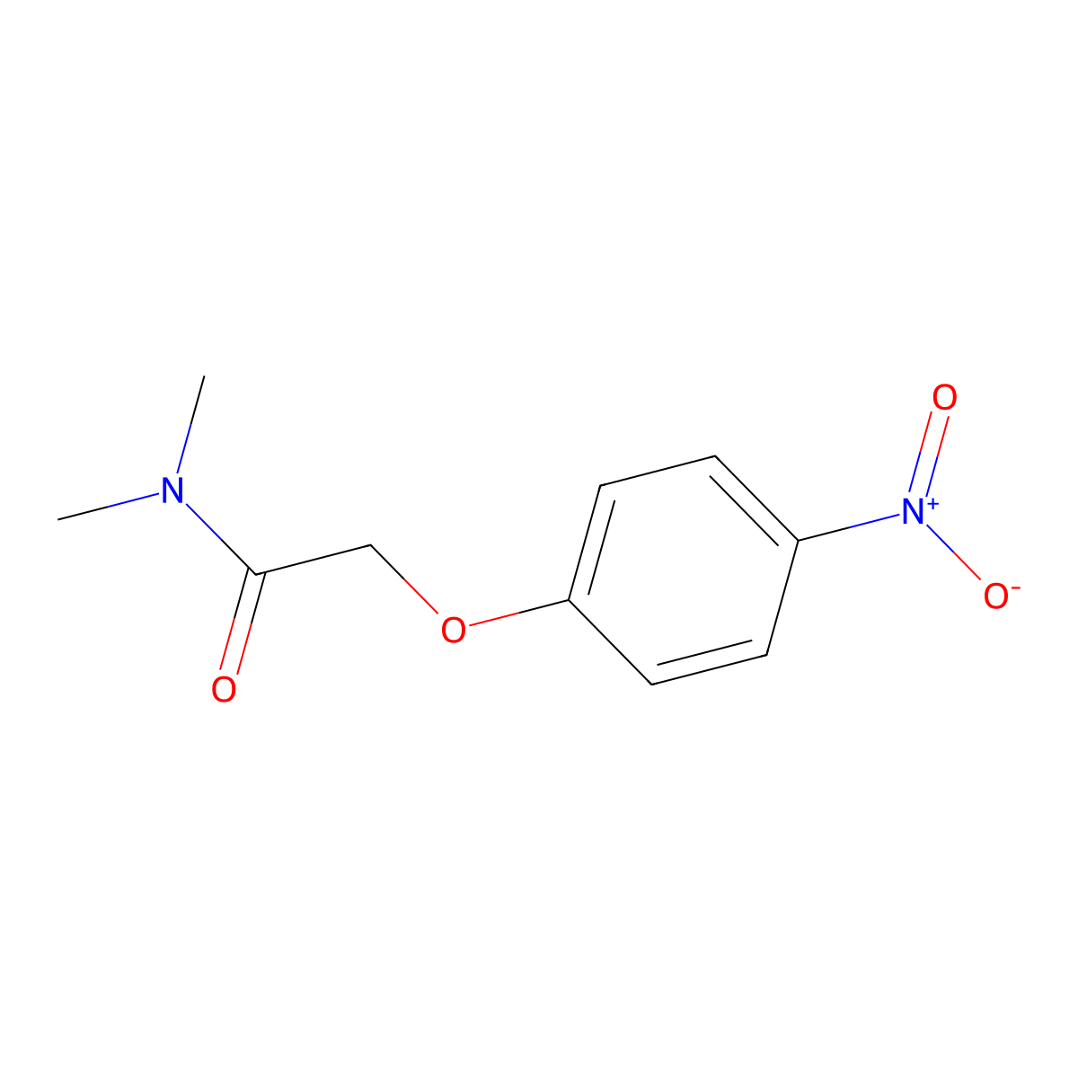 Acetamide, N,N-dimethyl-2-(4-nitrophenoxy)- molecular structure, CAS 50508-31-1