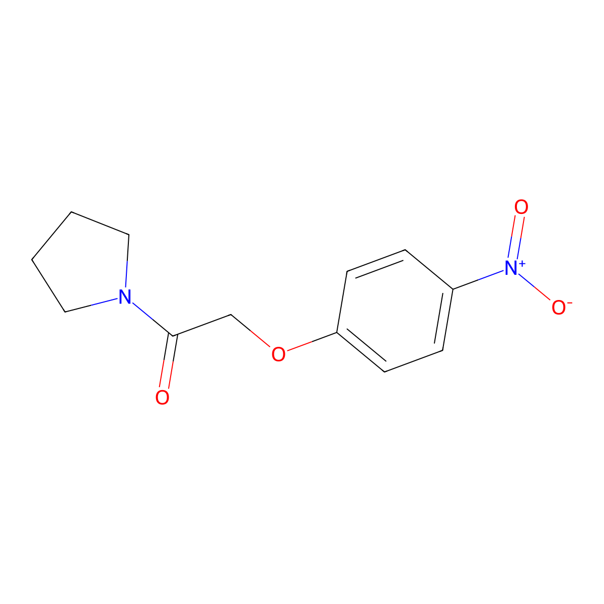 1-[(4-Nitrophenoxy)acetyl]pyrrolidine molecular structure, CAS 50508-34-4