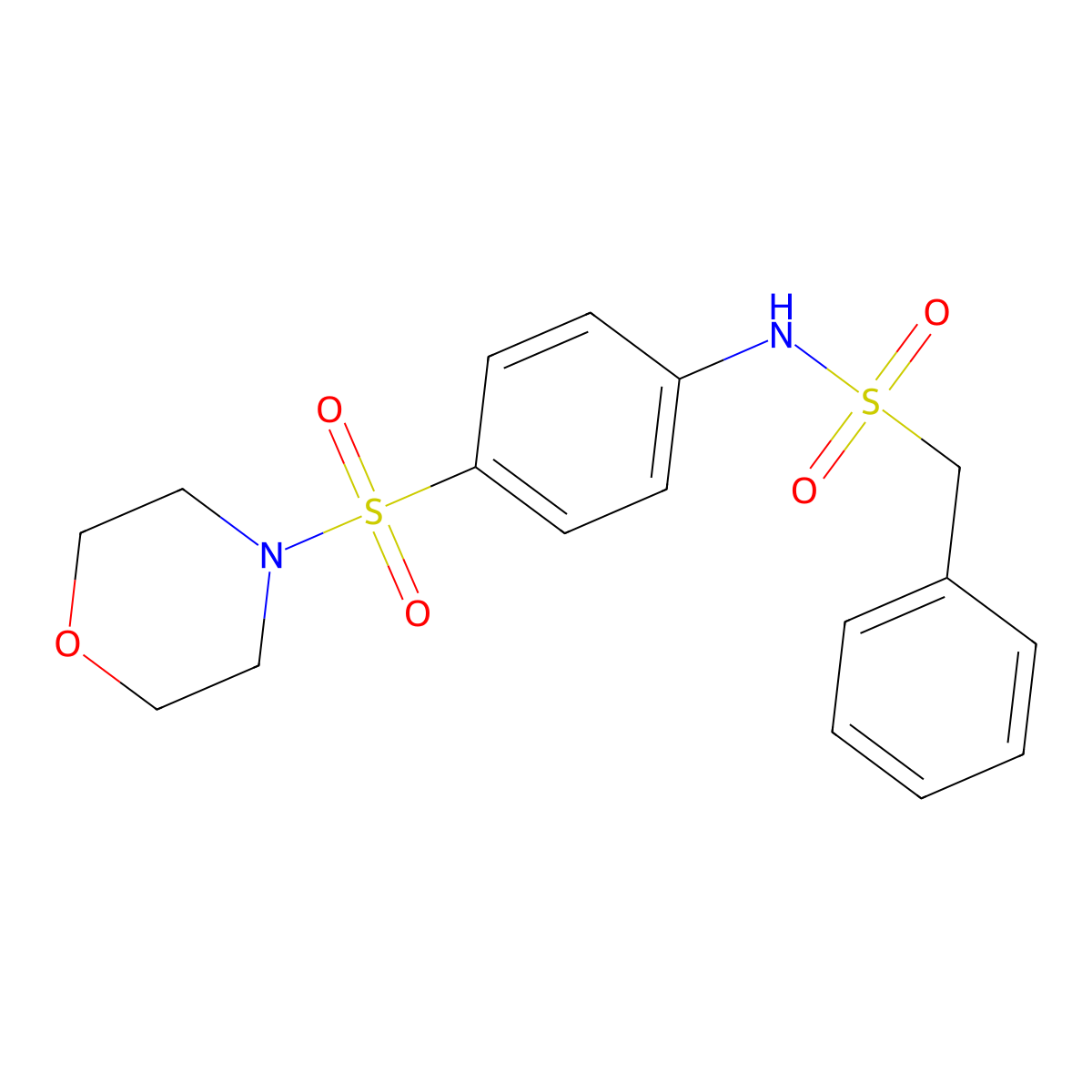 4-[(4-{[Benzylsulfonyl]amino}phenyl)sulfonyl]morpholine molecular structure, CAS 505081-34-5