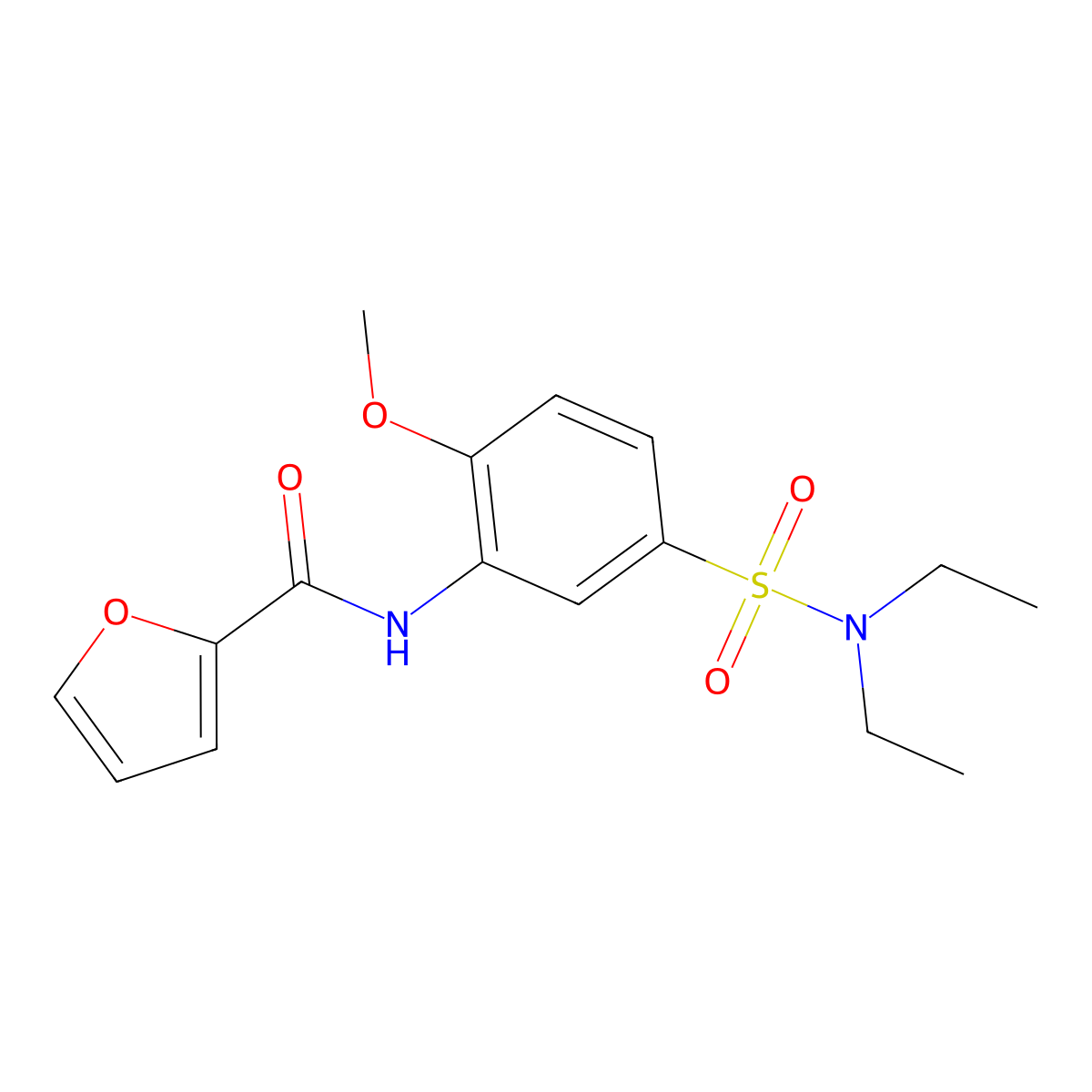 N-[5-(diethylsulfamoyl)-2-methoxyphenyl]furan-2-carboxamide molecular structure, CAS 505081-36-7