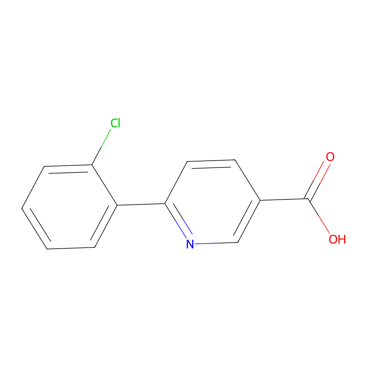 6-(2-Chlorophenyl)nicotinic acid molecular structure, CAS 505082-72-4