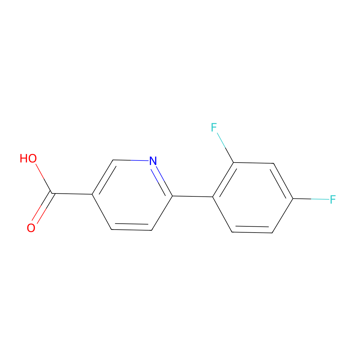 6-(2,4-Difluorophenyl)nicotinic acid molecular structure, CAS 505082-74-6