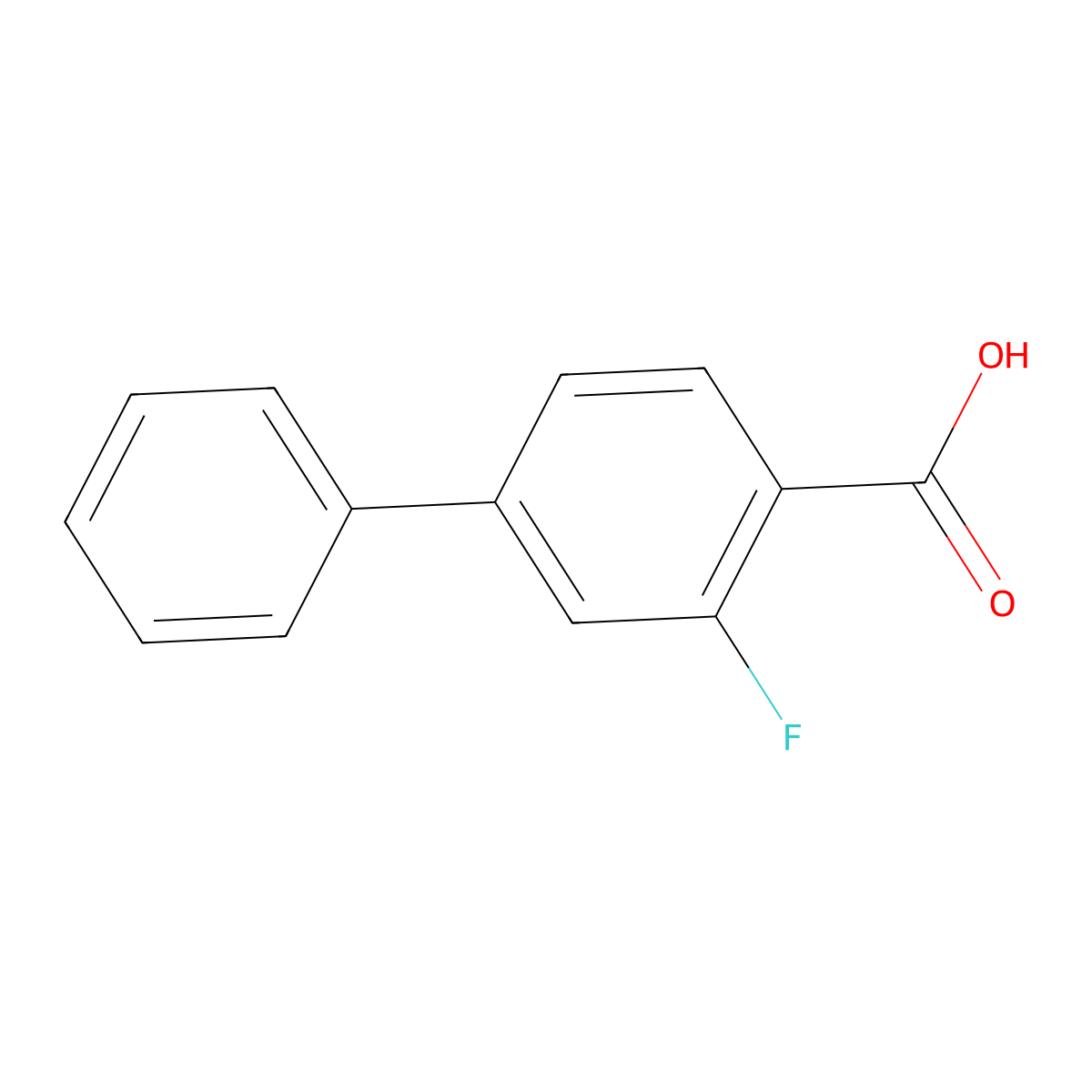 2-Fluoro-4-phenylbenzoic acid molecular structure, CAS 505082-76-8